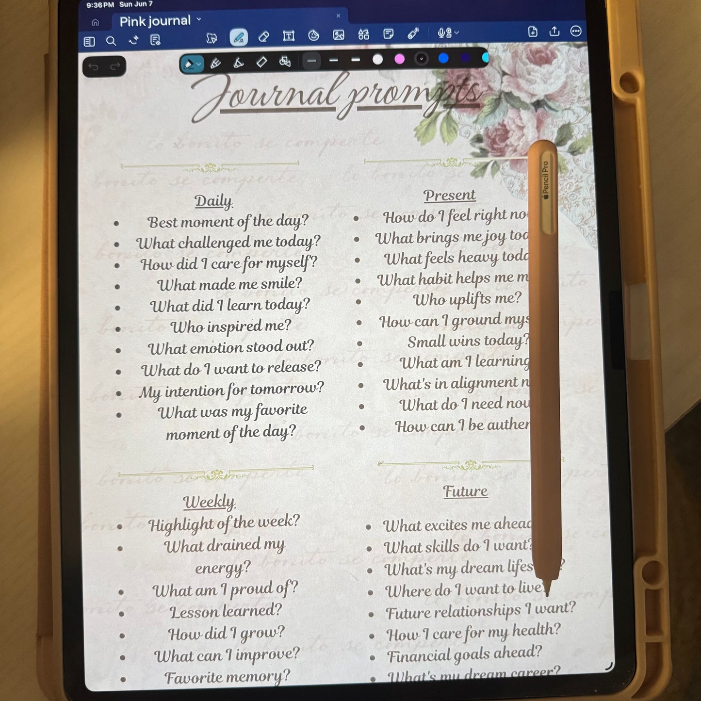 Pink Digital Journal | Self-Love & Reflection Journal